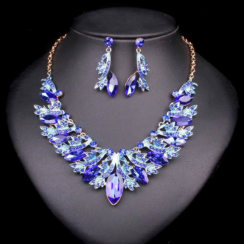 Buy Fashion Wedding Blue Rhinestone