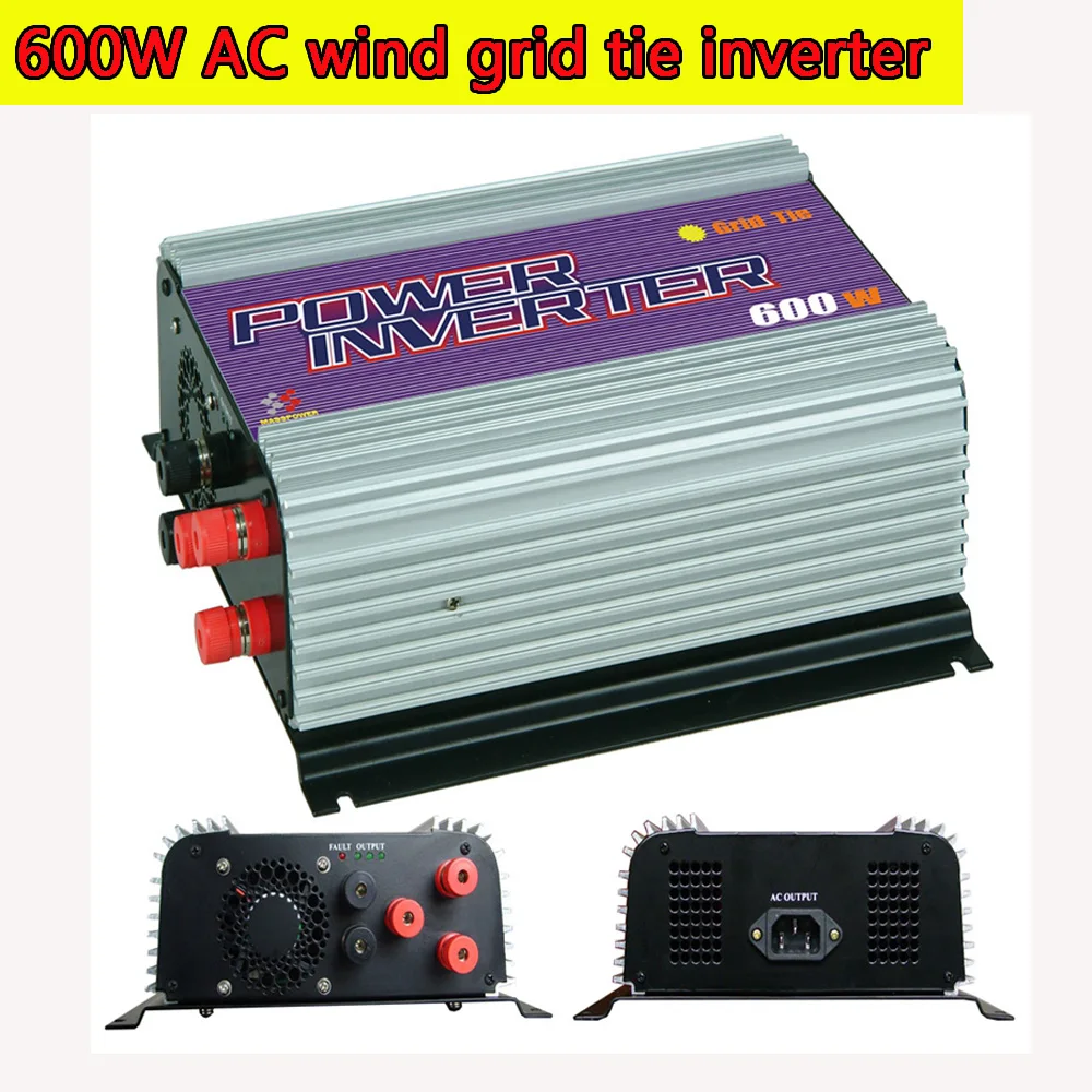 600W Grid Tie Inverter with Dump Load for  3 Phase AC Wind Turbine Generator MPPT Pure Since Wave Wind On Grid Inverter NEW