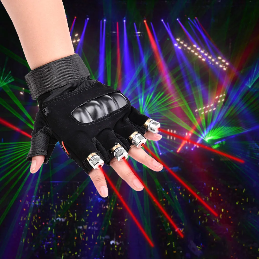 Kaigelin шт. 1 шт. красные лазерные перчатки для танцев сценическое шоу свет с 4 шт. лазерсветодио дный светодиодный пальмовый свет для DJ клуб