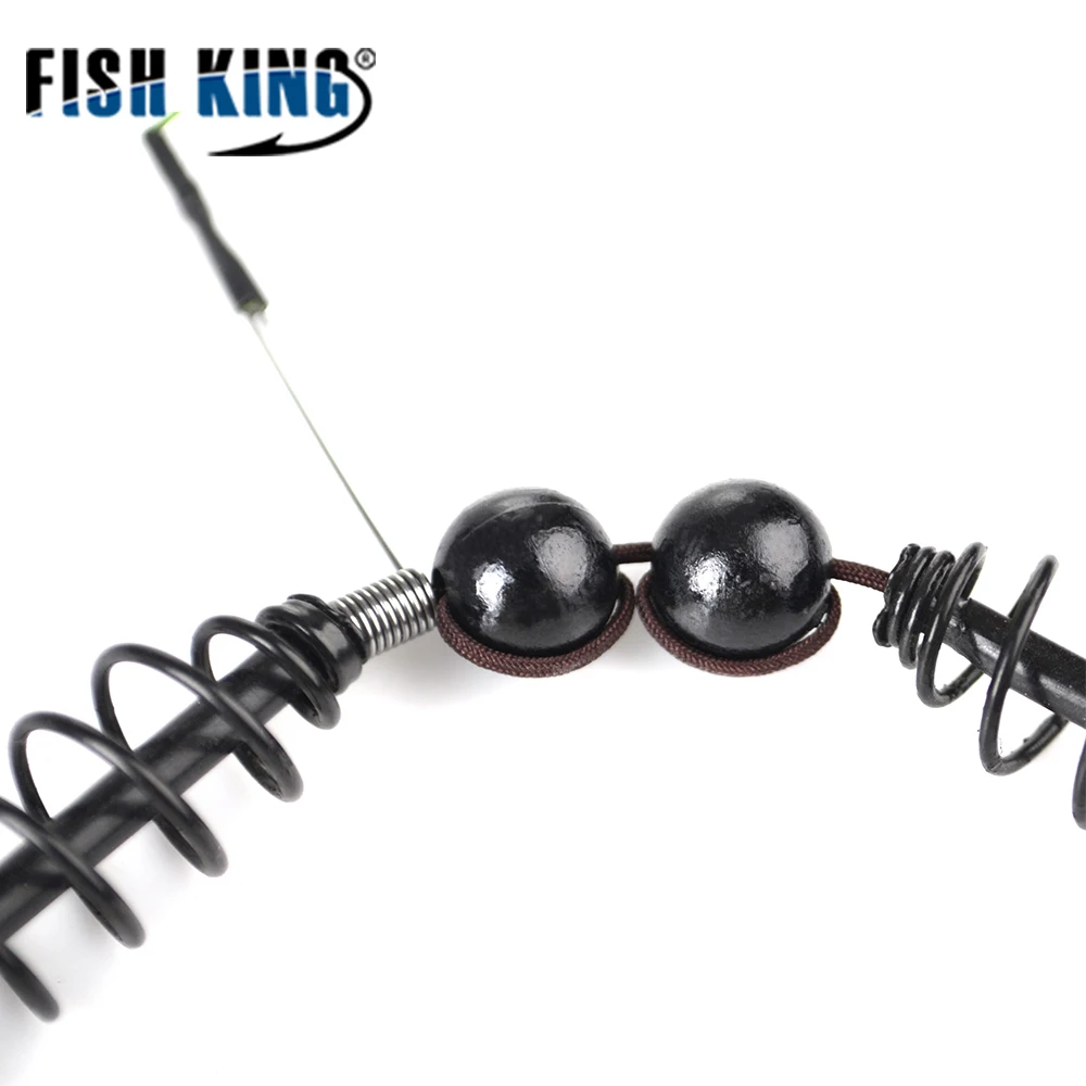 FISH KING Fishing Hook Artificial Lure Bait Cage Set Fishing Feeder 1pc/lot Baitholder Carp Lead Sinker Swivel Line Assorted 713 FISH KING Fishing Hook Artificial Lure Bait Cage Set Fishing Feeder 1pc/lot Baitholder Carp Lead Sinker Swivel Line Assorted 713