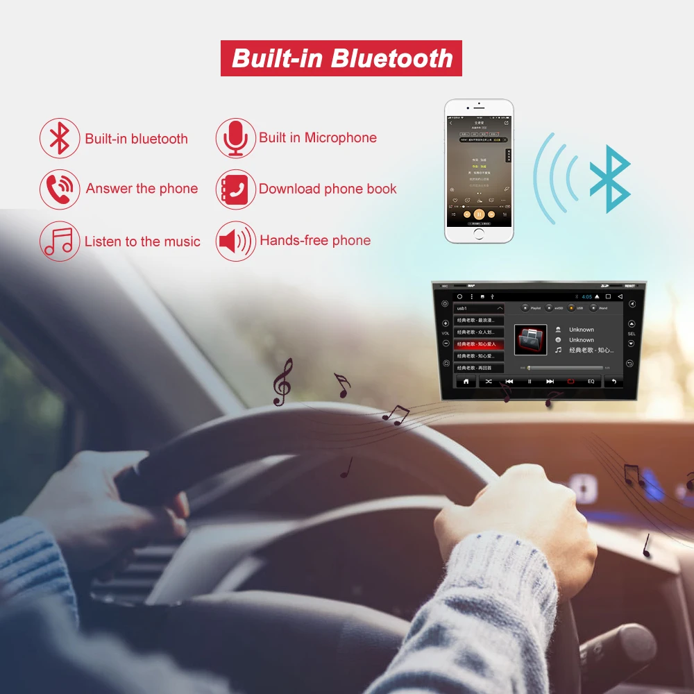 Discount Bonroad 2Din Android Car multimedia player GPS Navigation For Opel Astra Antara Zafira Corsa Radio Video Stereo/Wifi /BT 1