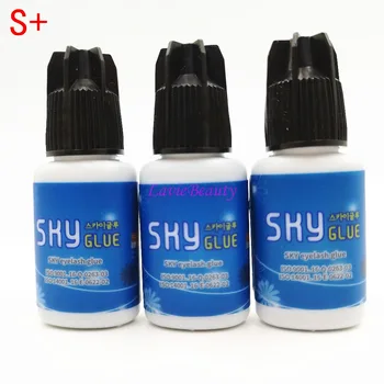 

Free Shipping 4 Bottle/lot eyebrow and eyelash extensions Original sky glue adhesive S+ type,5ml Black Cap,volume eyelashes glue