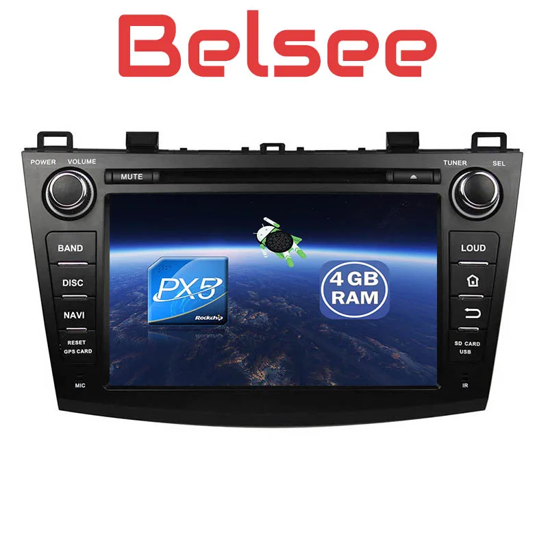Автомобильная Мультимедийная система Belsee Восьмиядерный процессор PX5 ОЗУ 4 Гб + 64