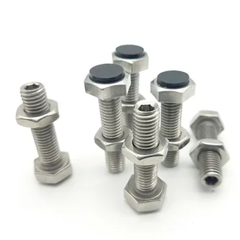 

1pcs M10 Tail Hexagon socket type Fixed buffer Allen bolt with polyurethane stopper bolts 30mm-70mm Length stainless steel