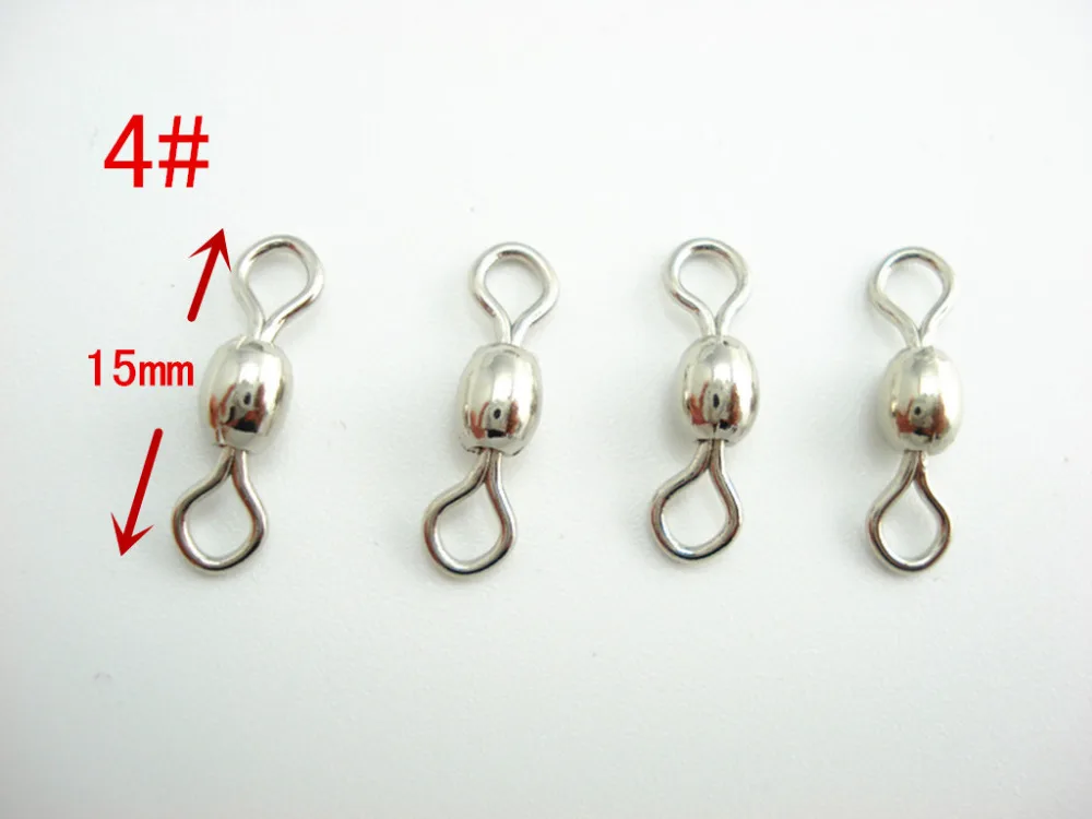 200Pcs*4 CRANE SWIVEL Fishing Lure swivels Brass Barrel Swivel Fishing
