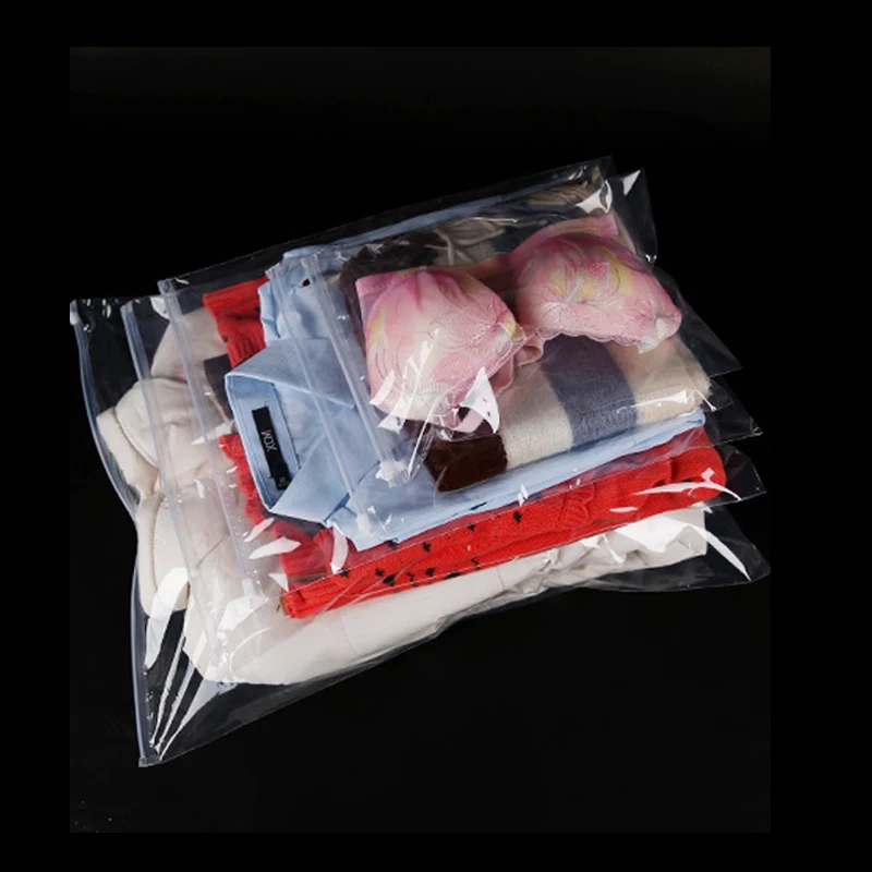 Прозрачная пластиковая одежда Ziplock Многоразовое платье Упаковочная сумка молния