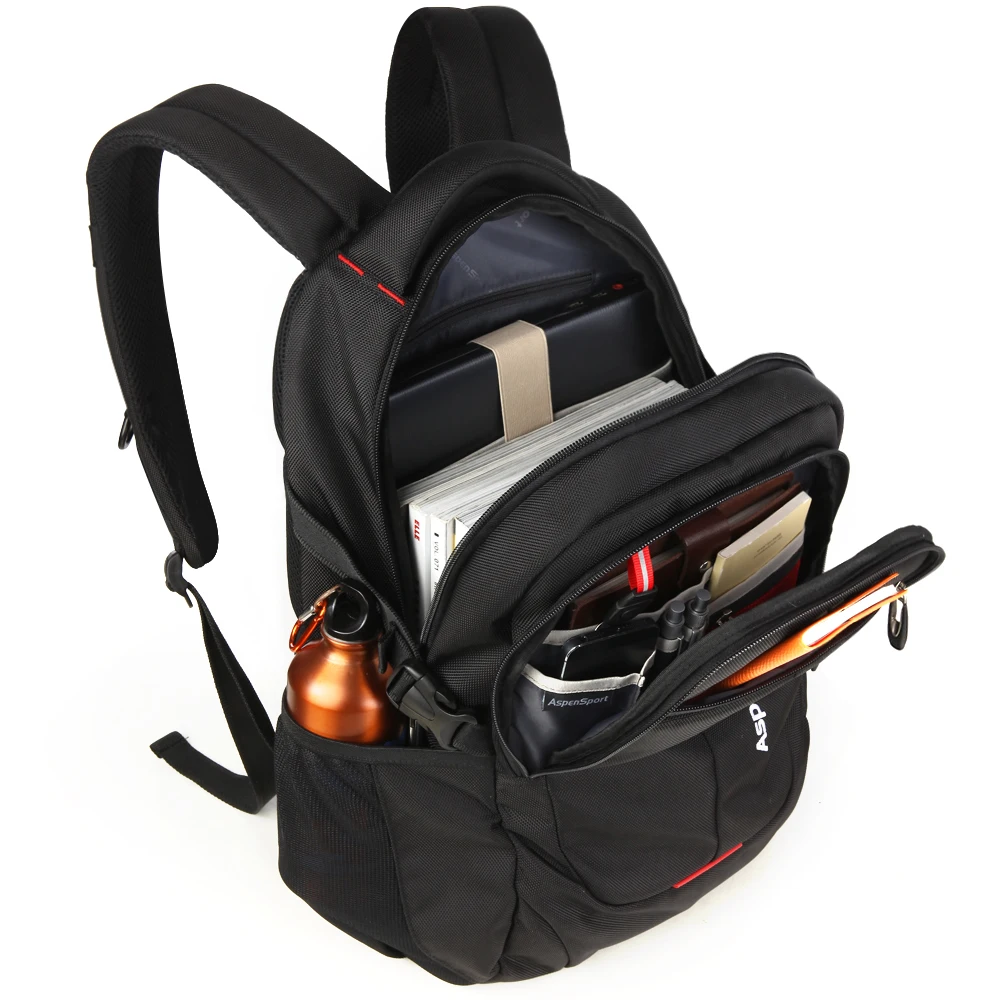  AspenSport Men Travel Bags Laptop Backpacks Fit under 16 Inch Computer Business Water Resistant Col - 32717837933