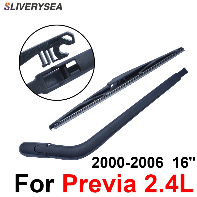 SLIVERYSEA Rear Wiper Blade and Arm For Toyota Previa 2.4L 2000 2006 14