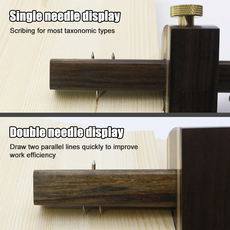 

Marking Meter 8inch/20cm Ebony Woodworking Marking Gauge Multi-Function Screw Type Woodworking Tool QP2