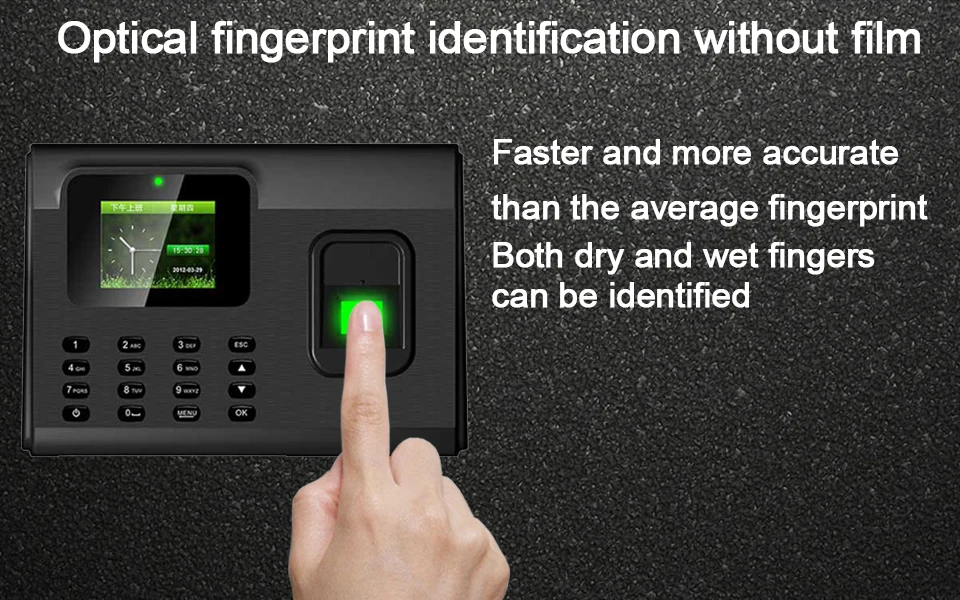Биометрическая система учёта времени TCP/IP usb-считыватель отпечатков пальцев Контроль доступа рекордер времени часы сотрудников устройство