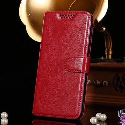 Чехол-Бумажник Для Doogee X50 X50L X53 X55 X60L BL5000 BL7000 Mix 2 Lite Y6 высококачественный кожаный защитный чехол-книжка для мобильного телефона - Цвет: Red 031