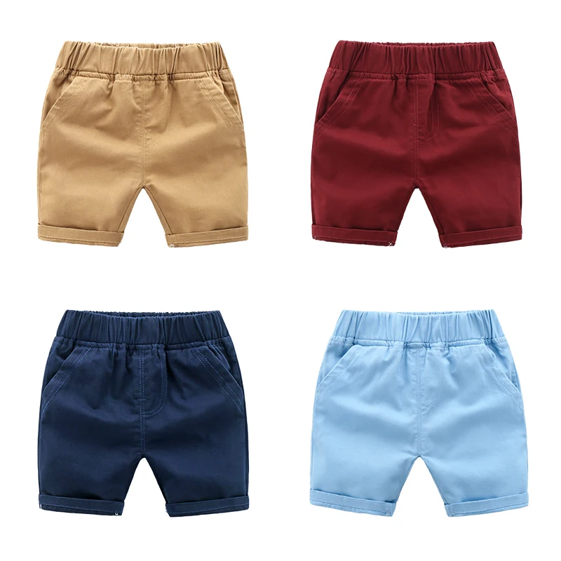 DE PEACH/ г. Летние шорты для мальчиков детские пляжные штаны высокого качества детские хлопковые однотонные повседневные шорты Одежда для маленьких мальчиков От 2 до 6 лет