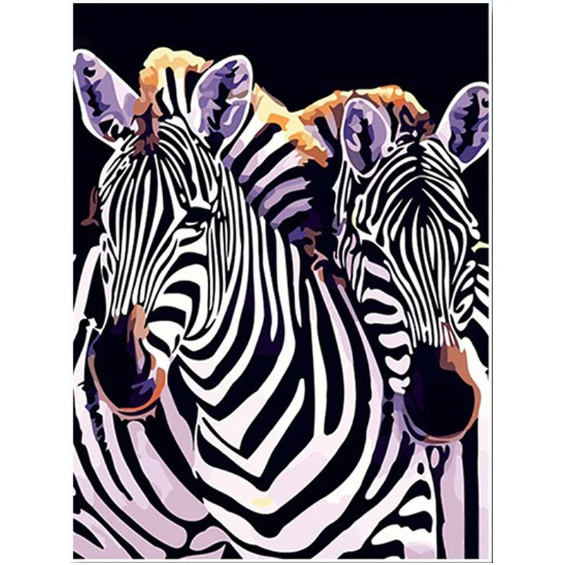 dpkiss Diamond Painting Zebra Full Square Round Embroidery Animal 5D Diy Mosaic Rhinestone Home Decor | Дом и сад