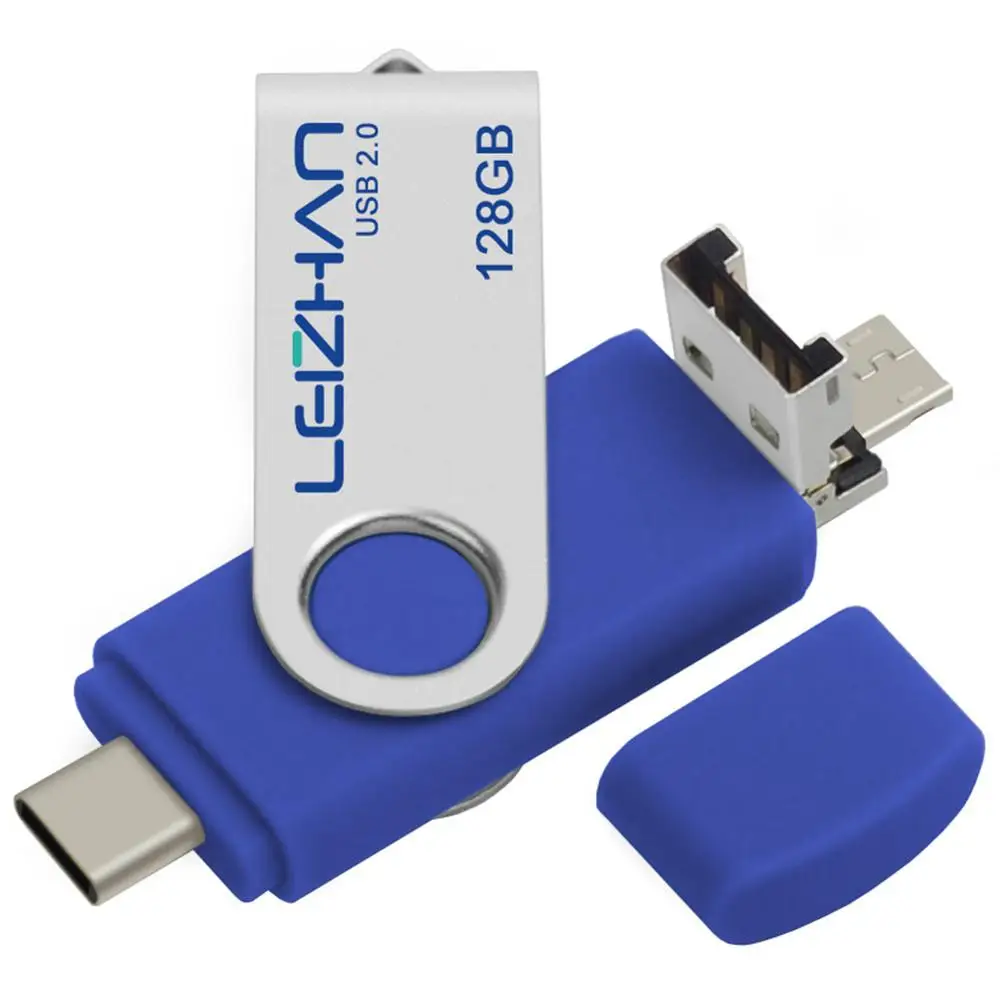 

LEIZHAN android type-c usb flash dirve otg Pendrive USB C photo stick micro memory storage device 128gb 64gb 32gb 16gb 8gb 4g