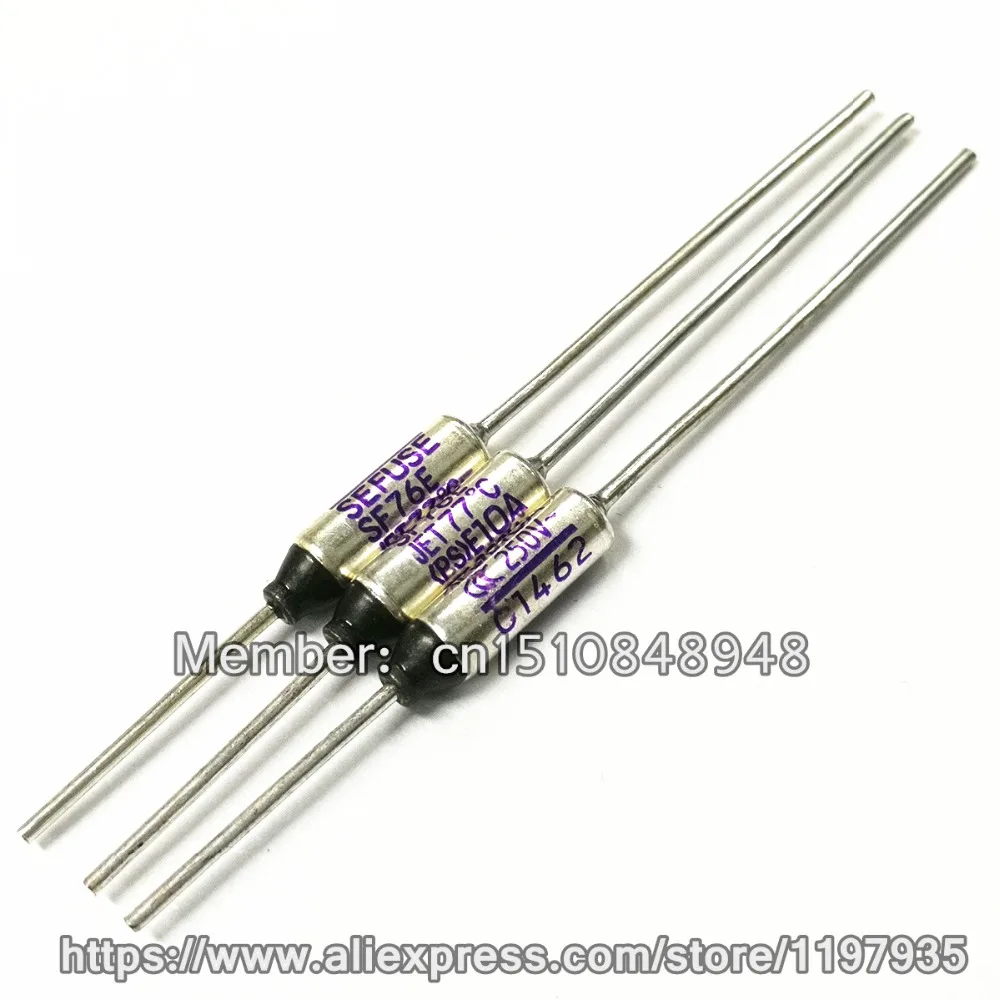 SF76E SEFUSE Cutoffs Thermal Fuse 77 Celsius 77 Degree 10A