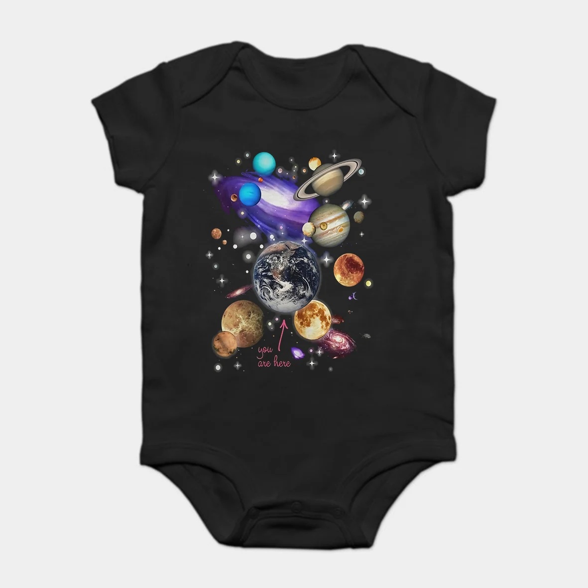 

Baby Onesie Baby Bodysuits kid t shirt Funny novelty Solar System Planetscool