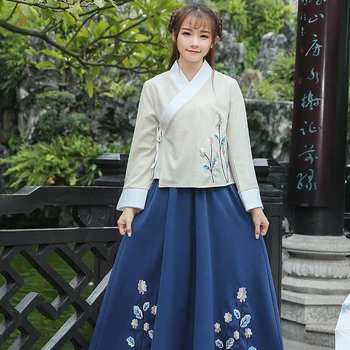 

2020 chinese qipao shirt women's embroidery cheongsam blouse chinese style vintage long sleeve tang suit top
