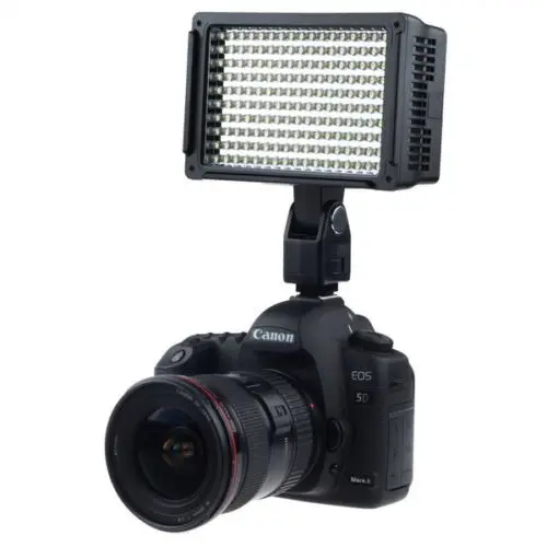 MEMTEQ Camera Accessories Flash 160 LED Video Light Hot Shoe Lamp Photo Studio Lighting for Canon Nikon Pentax Camera DSLR