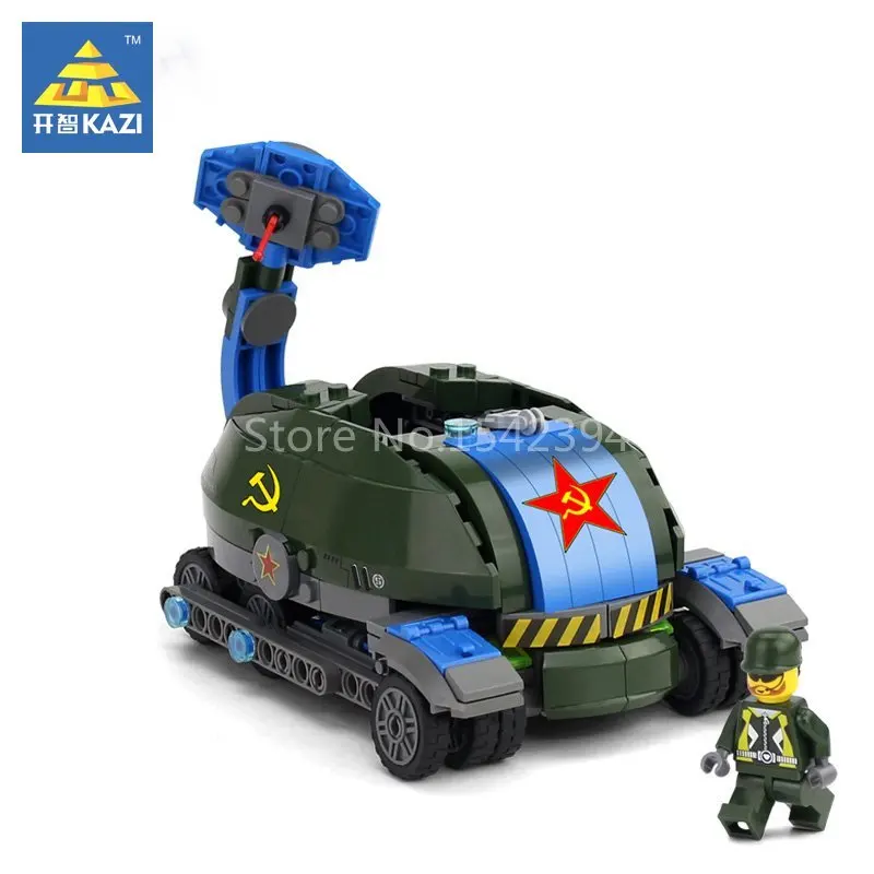 KAZI Soviet Base Car Model Kit Toys For Children Red Alert 3 Action Figure Educational Building Bricks Blocks Gift Toys Festival kaizi red alert 3 series soviet apocalypse tank military model building educational toy for children brinquedo christmas gifts