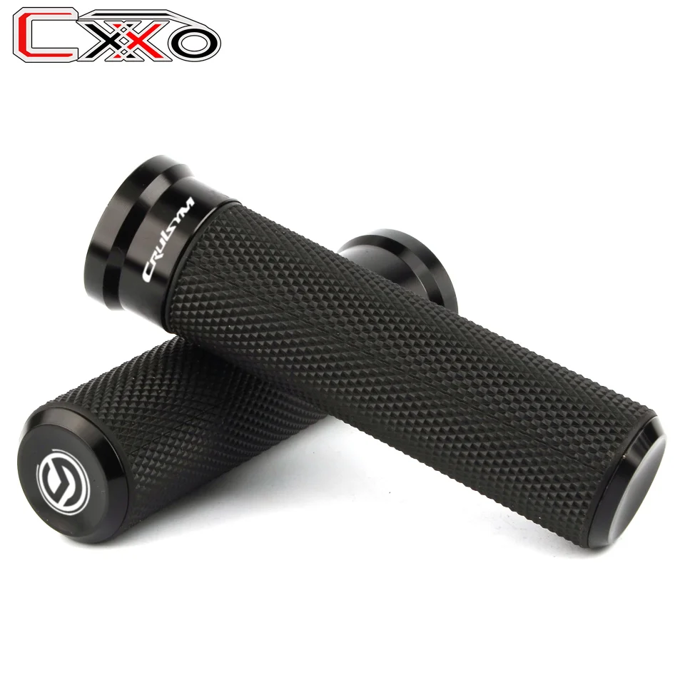 

7/8" Handlebar Grips With laser Logo "CRUISYM" CNC+Rubber Handle Ends Protection For SYM CRUISYM cruisym 300