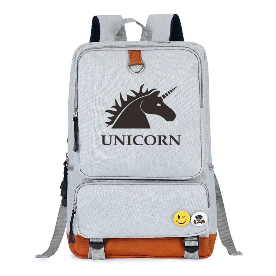 School Backpack For Teenager Cartoon Unicorn Printed Bookbag Travel Rucksack New