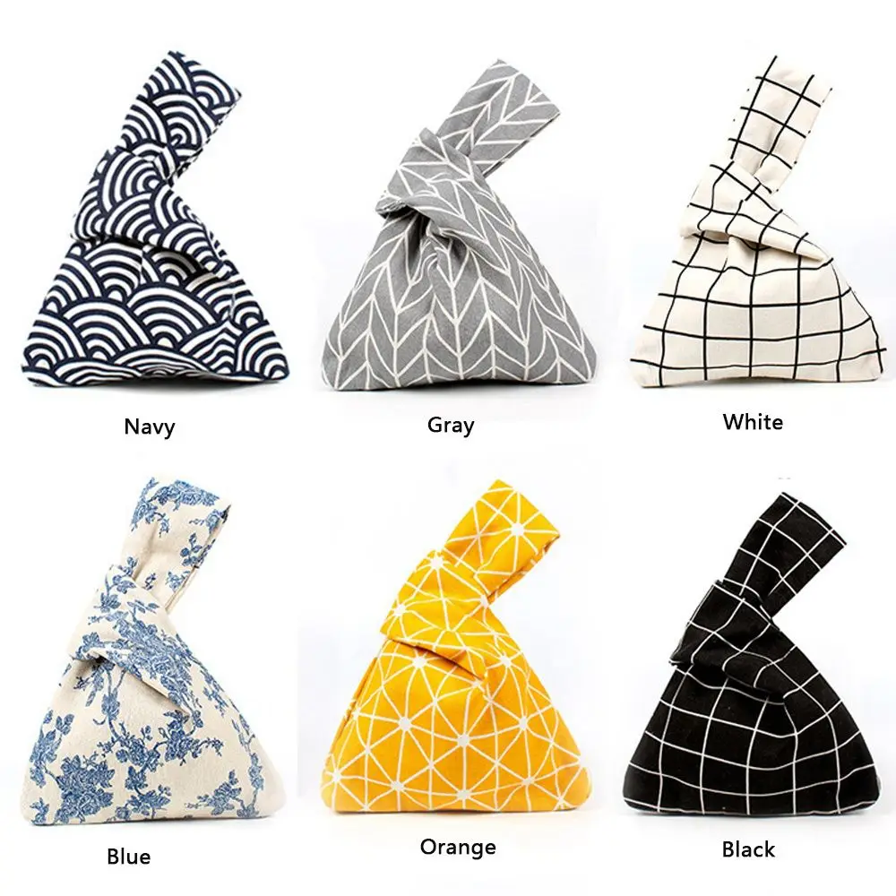 

1 Pcs Hot Sale Japanese Style Creative Fashion Knot Wrist Bag Handbag Key Phone Pouch Walking Cotton Lining Bag Gifts for Friend