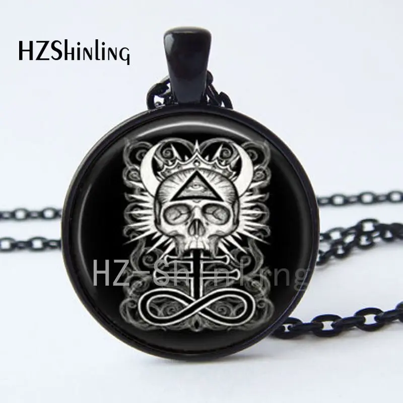 Новое поступление ожерелье с кулоном Illuminati Satanism Satanic Baphomet Freemason Lilith Pentagram подвеска