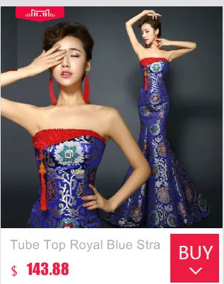 Китайский свадебный тост служить Cheongsam юбка «рыбий хвост» красный добро пожаловать церемонии выйти за банкет годовой встречи вечернее