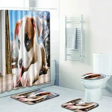 Аксессуары для унитаза Dog Loyal 4 шт. набор ковров ванной и душевой