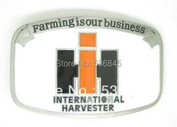 

Farmall IH white tractor belt buckle