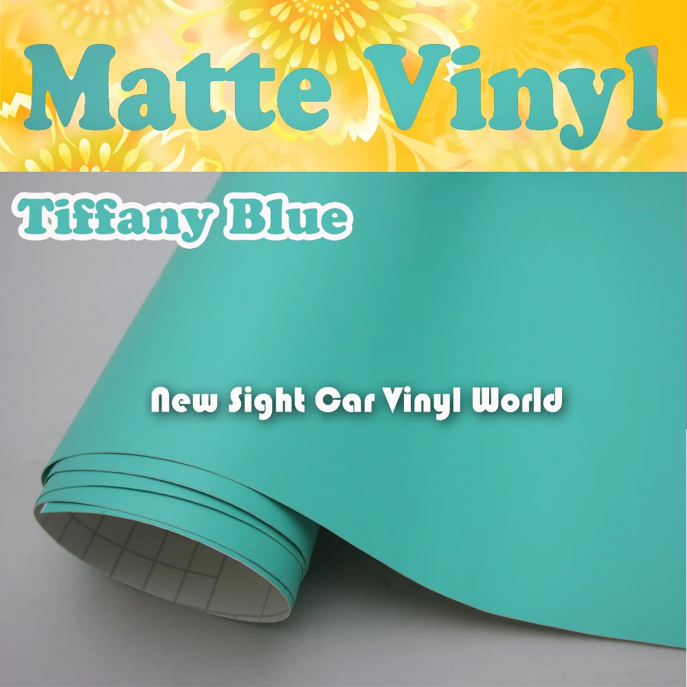 High Quality Tiffany Blue Matte Vinyl Car Wrap Roll Air Free Blubble