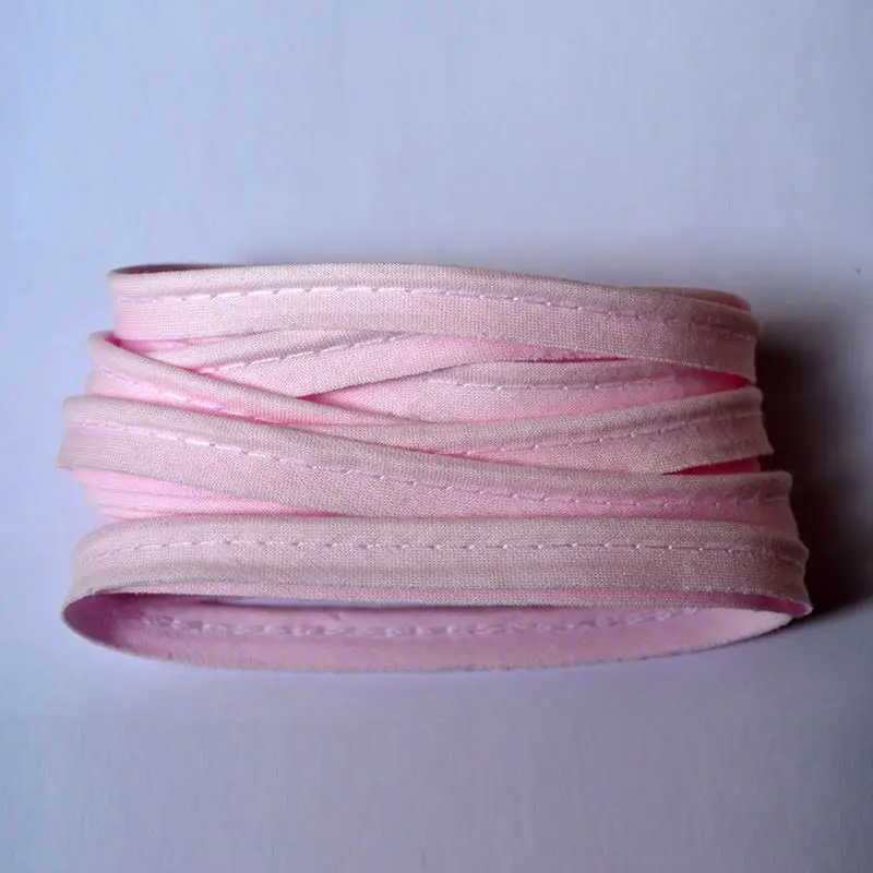 1,2 см х 5 м фланцевые DIY Швейные принадлежности отделка трубопроводов вставки шнур косой ленты наволочка из полиэстера Ручное шитье Cheongsam шитье Мак - Цвет: Pink