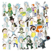 36 sheets Rick and Morty Skateboard Stickers Pack, Funny Laptop Luggage Snowboard Car Decals, Waterproof Vinyl and Sharp Colors 35pcs rick and morty vinyl stickers decal for window car laptop
