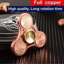 Fidget Spinner Toy Metal Copper EDC Sensory Fidget Spinner Hands Ceramic bearings Kids Adult Funny Anti