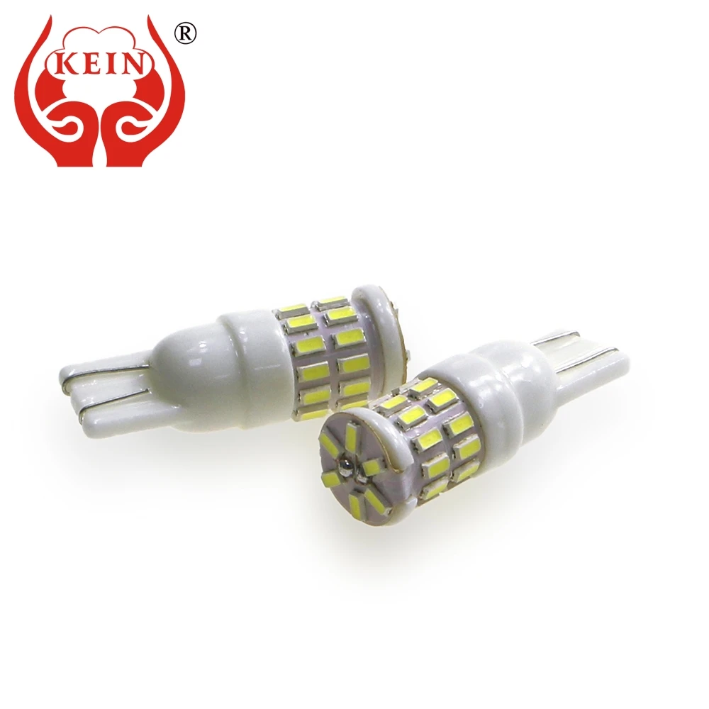 

KEIN 2pcs ceramics 30smd T10 W5W 194 led car light Interior Door Dome License Plate Reading WHITE 6000K automotivo Lamp Bulb 12V