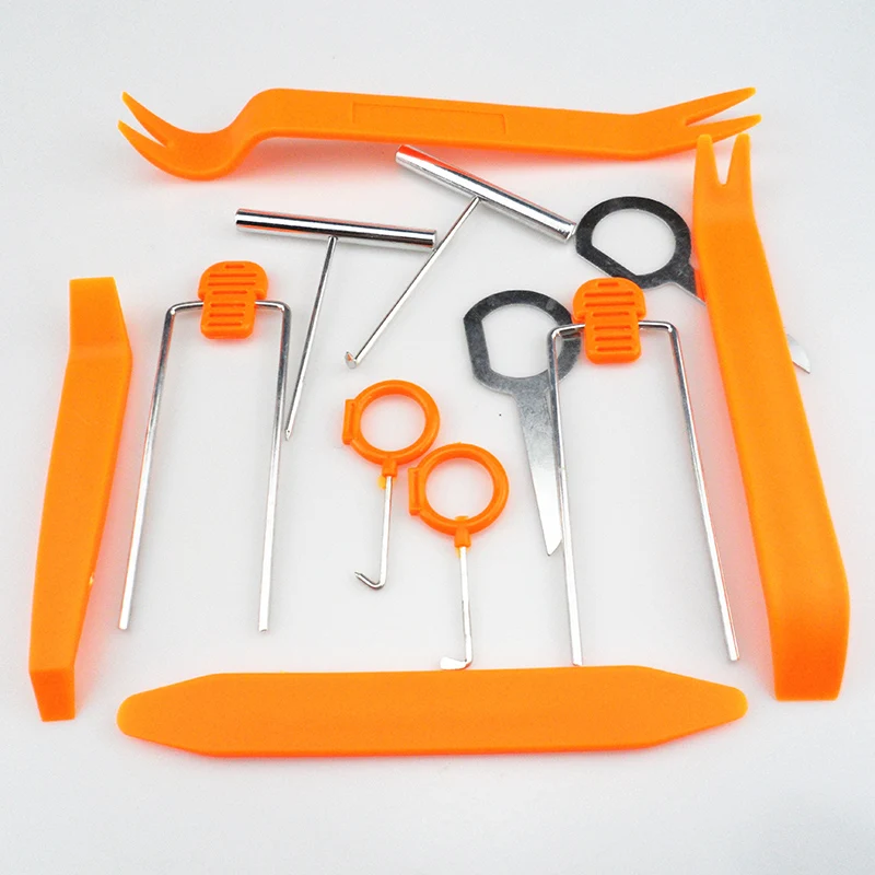 

12Pcs / Set Plastic Car Radio Door Clip Panel Trim Removal Tool Repairing for Skoda Octavia Fabia Rapid Superb Yeti Roomster