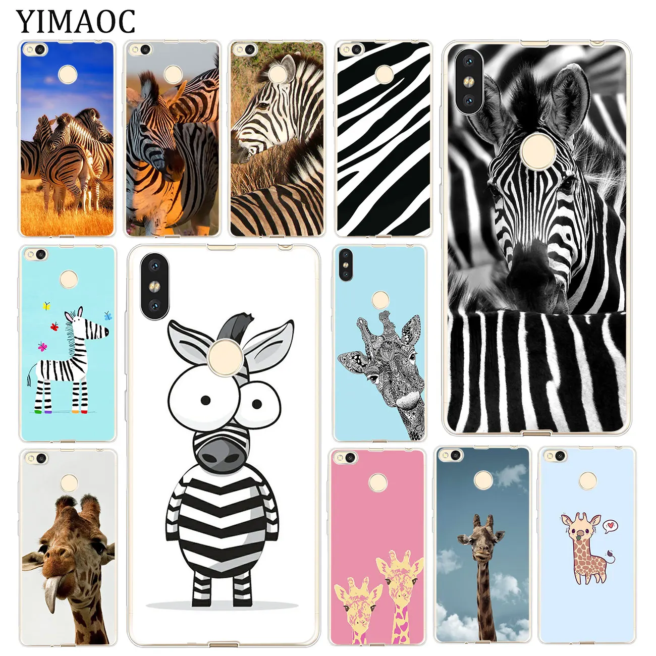

YIMAOC animal zebra giraffe Soft Silicone Case for Xiaomi MI Redmi 7A 6A 4A 4X S2 K20 GO Note 8 7 5 6 Pro Plus 4 Cover