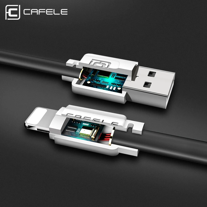 USB кабель Cafele для iPhone X XS MAX XR 8 7 6 Plus 5 5S iPad зарядное устройство мобильных телефонов