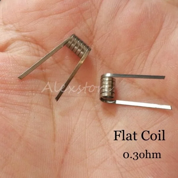 

Flat Coils Wire 0.3ohm 26GA*18GA Premade Wrap Prebuilt Wires