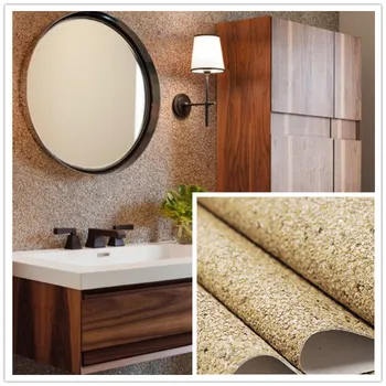 

natural texture golden real mica wallpaper for office home hotel decoration