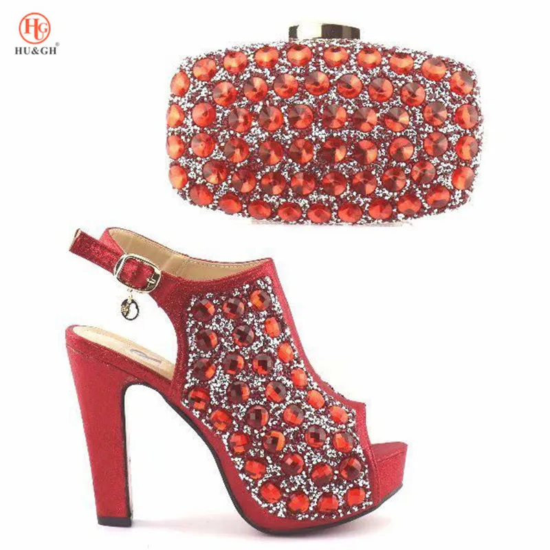 

New Arrival Wedding Italian Shoe with Matching Bag African Shoe and Bag Set Italian Design African Shoes and Bag Set for Parties