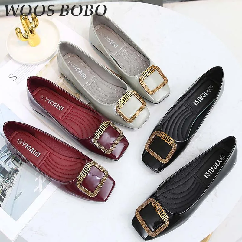 

Fashion Womens Pumps Summer Casual Ladies Single Shoes Woman Brand Concise Square Toe 2019 New Female comfort Low heel Shoes