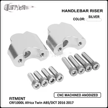 Мотоцикл Серебряный CNC алюминиевый руль удлинитель стояк крепление подъемный зажим Чехол для HONDA CRF1000L ABS DCT 16-17