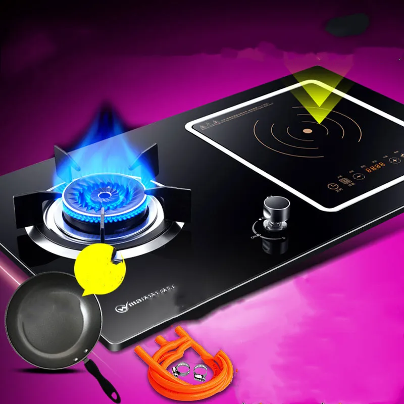  Electric Gas Dual Use Built-in Hob Embedded Replacement Induction Cooker Intense Fire Range Hotpot 