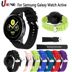 20 мм для ремешка часов для samsung Galaxy Watch Active 42 мм ремешок силиконовый наручный автоматизированный Браслет замена спортивный полосы