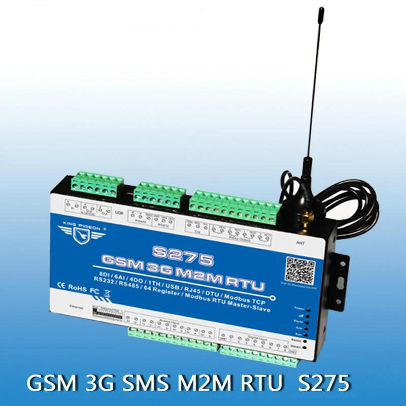 Король Голубь S275 GSM SMS GPRS регистратор данных влажности аналоговый контроллер sms-оповещение телефон Управление реле/выключатель