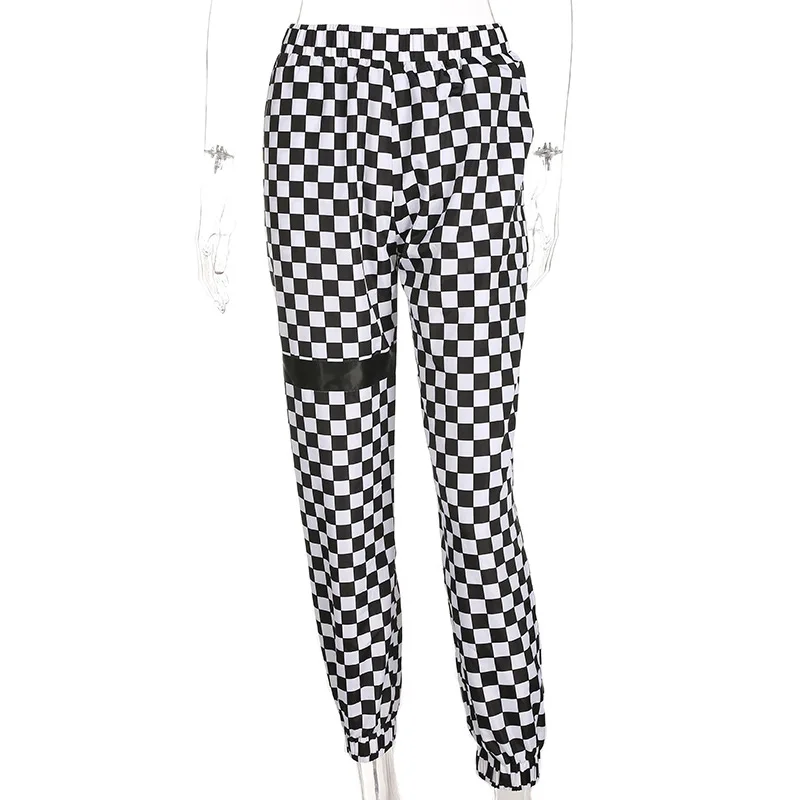 ZOGAA Plaid Pants Womens High Waist Checkered Straight Loose Sweat Pants Casual Fashion Trousers Pantalon Femme Sweatpants ZOGAA Plaid Pants Womens High Waist Checkered Straight Loose Sweat Pants Casual Fashion Trousers Pantalon Femme Sweatpants