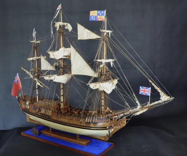 ZHl wooden model ship kits HMS Royal Caroline 1749 with mast 130 KL08