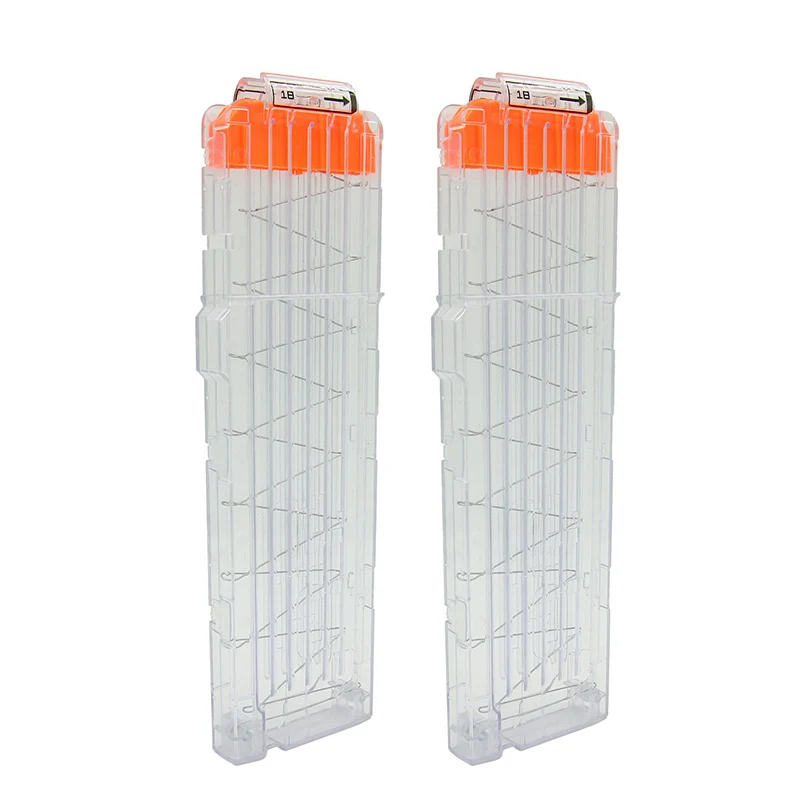 2 шт 18 Дартс сменный зажим оранжевый для Nerf N-strike Elite - Цвет: 2 Transparent