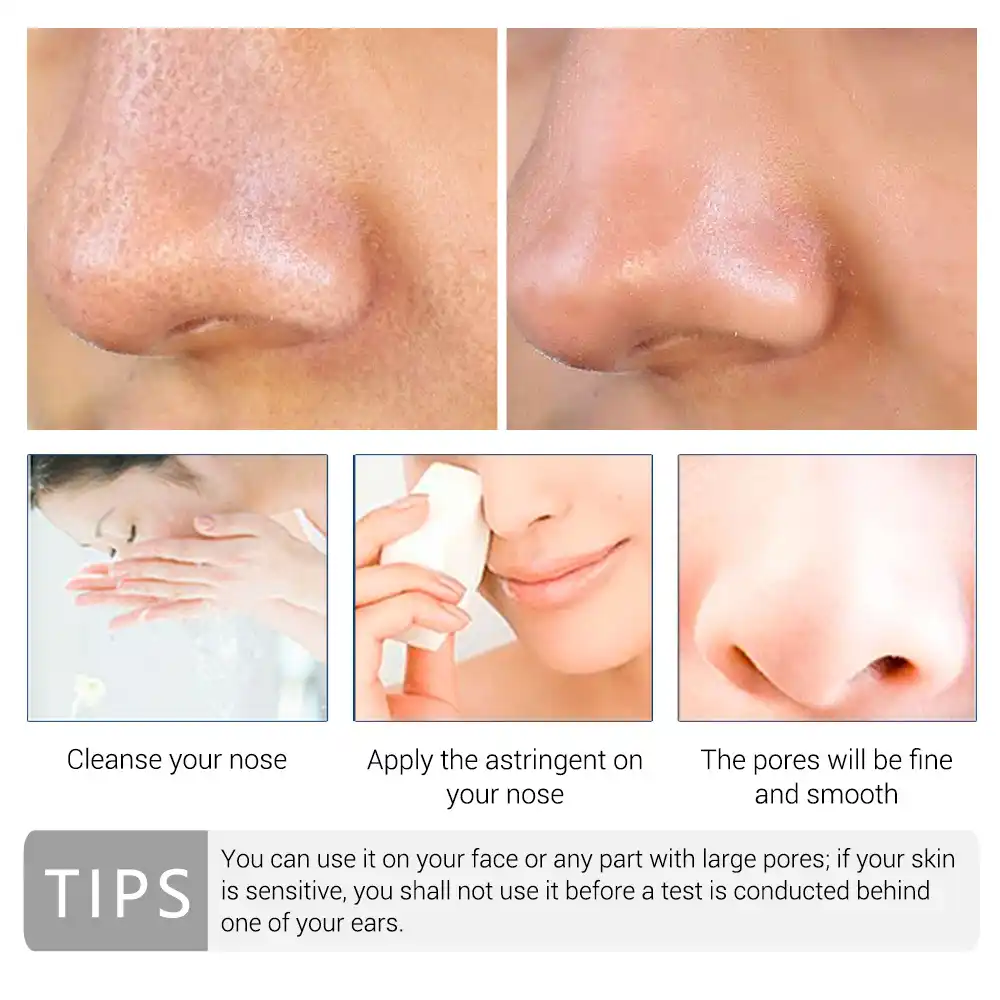 Lanbena Vitamin C Serum Pore Treatment Essence Moisturizer Shrink Pores Repair Skin Nose Blackhead Remover Treatment Face Serum
